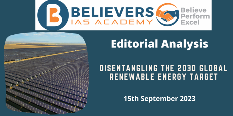 Disentangling the 2030 global renewable energy target