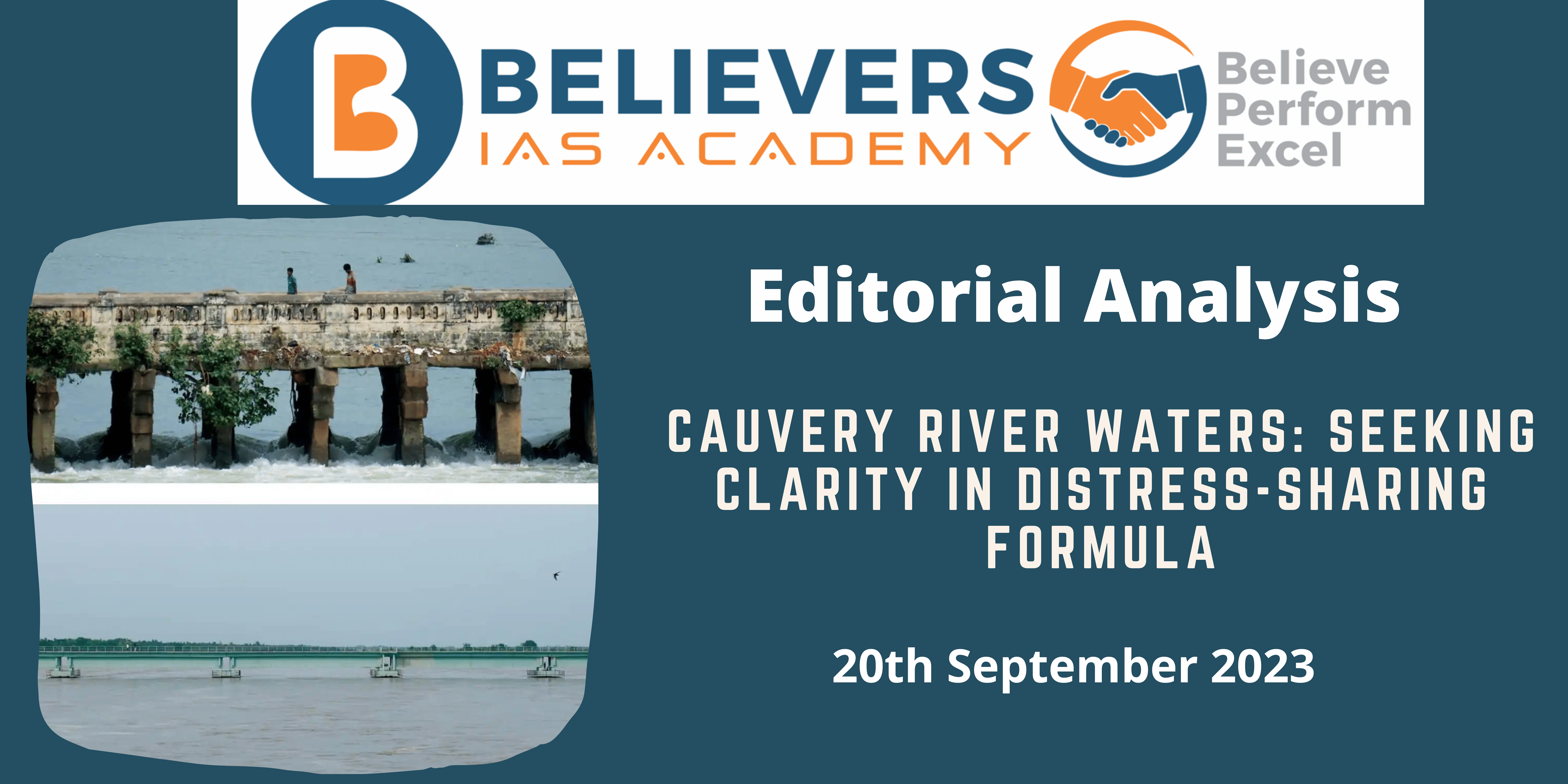 Cauvery River Waters: Seeking Clarity in Distress-Sharing Formula