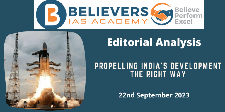 Propelling India’s development the right way