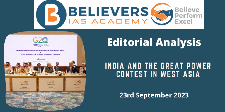 India and the great power contest in West Asia