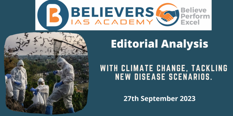 With climate change, tackling new disease scenarios.