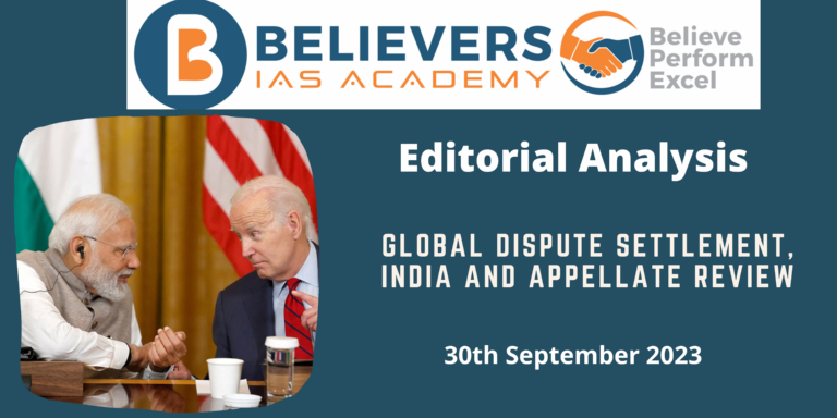 Global dispute settlement, India and appellate review