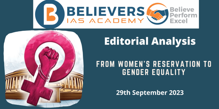 From women’s reservation to gender equality