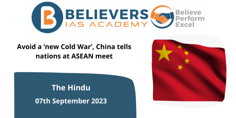 China's Plea: Avoiding a 'New Cold War' at ASEAN Meet