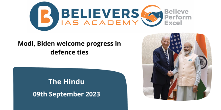 Modi, Biden welcome progress in defence ties