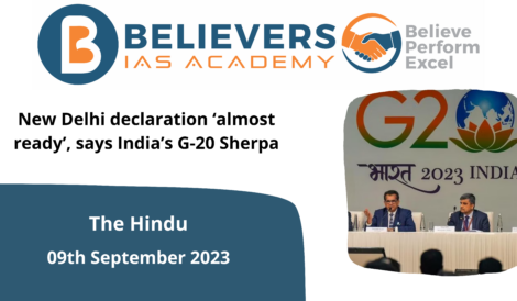 New Delhi declaration ‘almost ready’, says India’s G-20 Sherpa