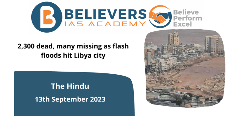 2,300 dead, many missing as flash floods hit Libya city