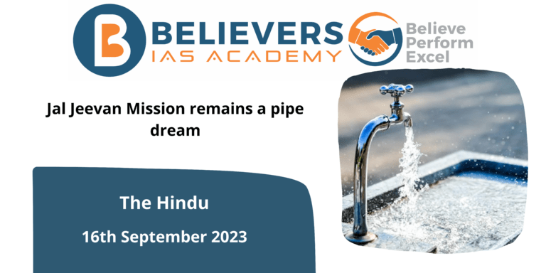 Jal Jeevan Mission remains a pipe dream