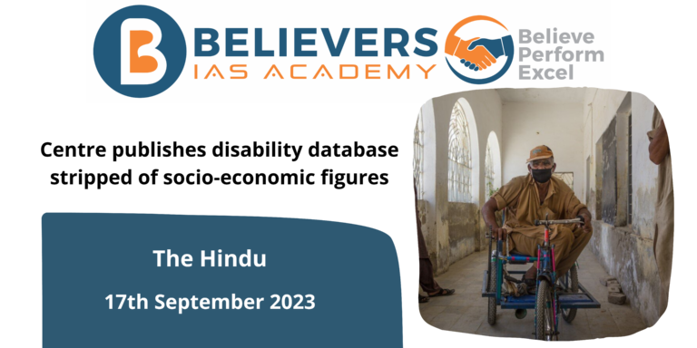 Centre publishes disability database stripped of socio-economic figures