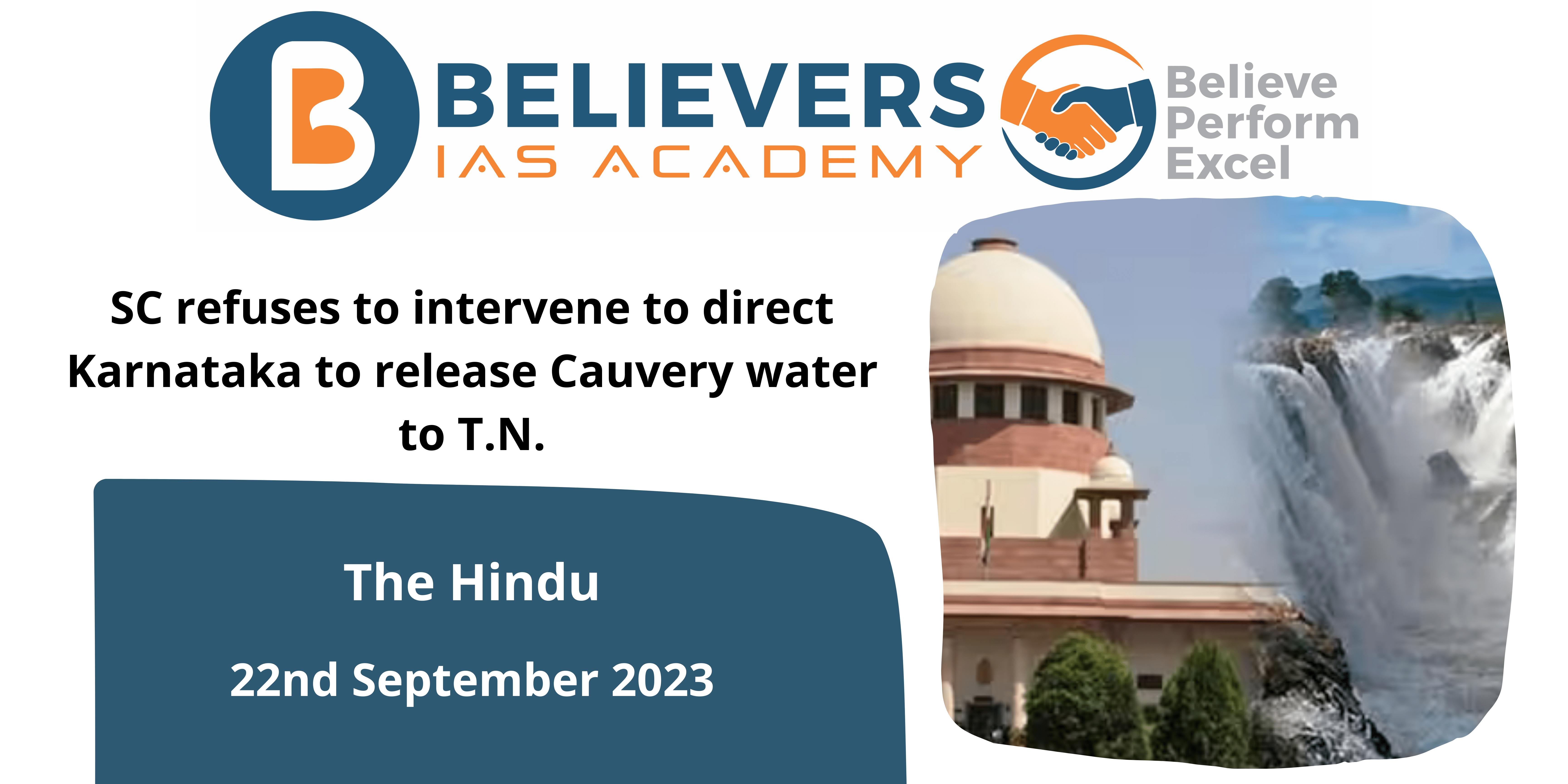 SC refuses to intervene to direct Karnataka to release Cauvery water to T.N.