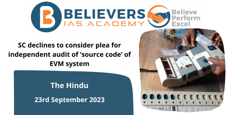 SC declines to consider plea for independent audit of ‘source code’ of EVM system