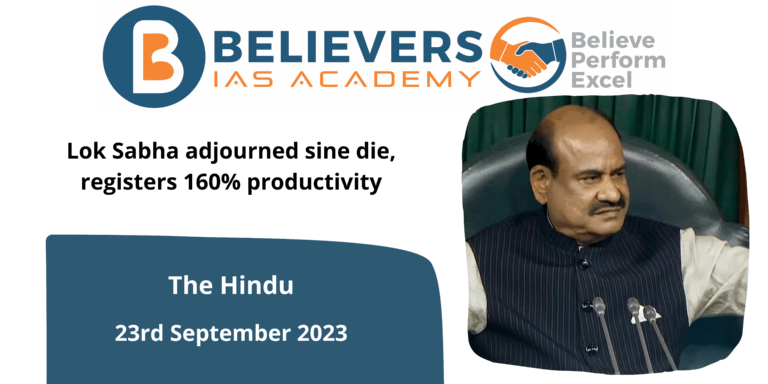 Lok Sabha adjourned sine die, registers 160% productivity
