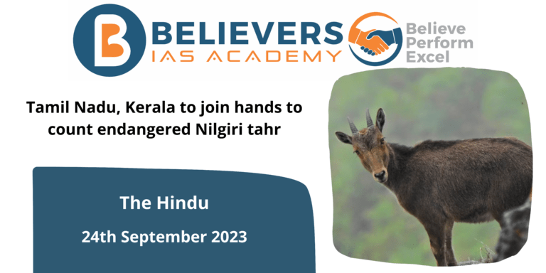 Tamil Nadu, Kerala to join hands to count endangered Nilgiri tahr