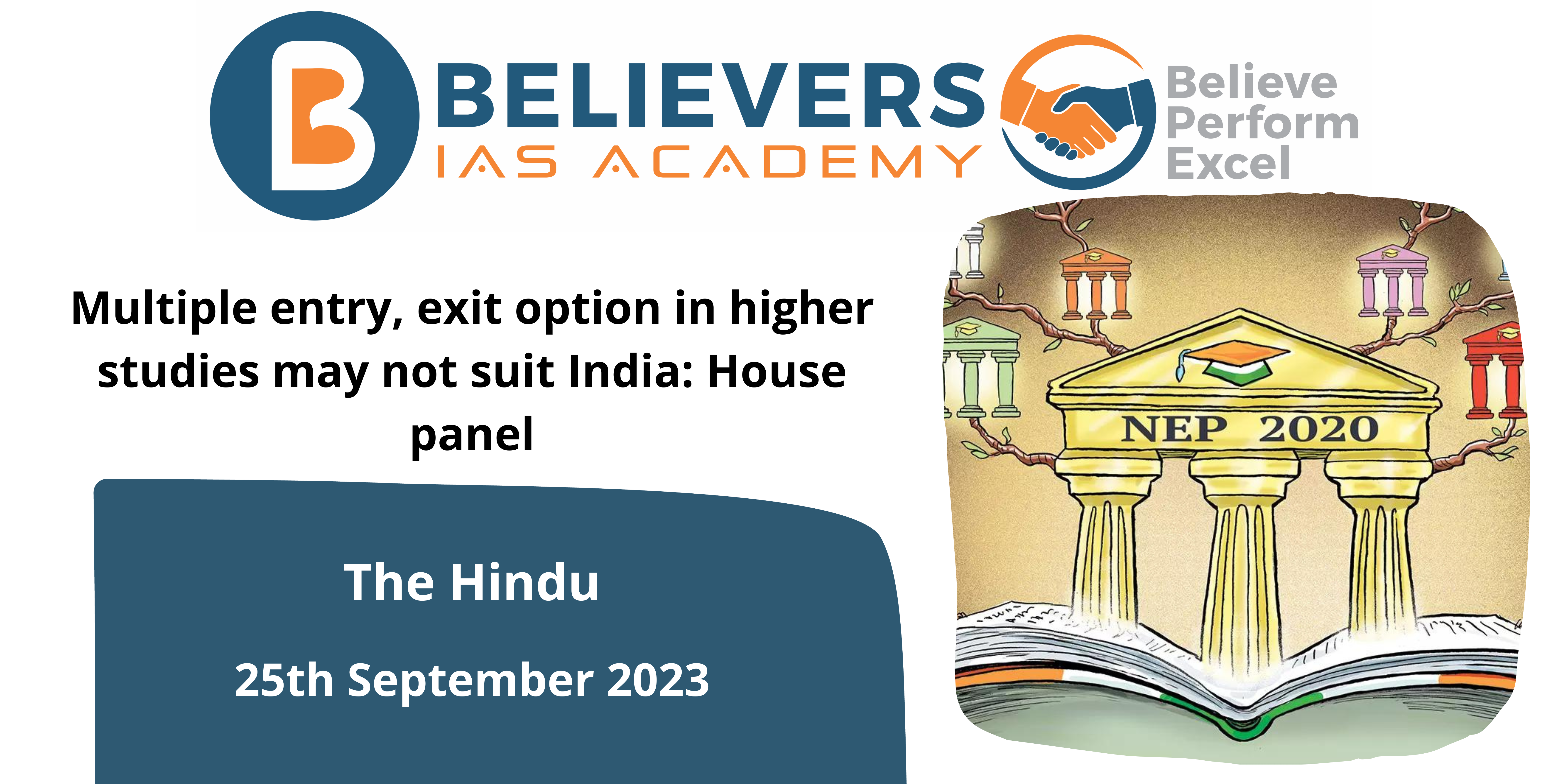 Multiple entry, exit option in higher studies may not suit India: House panel
