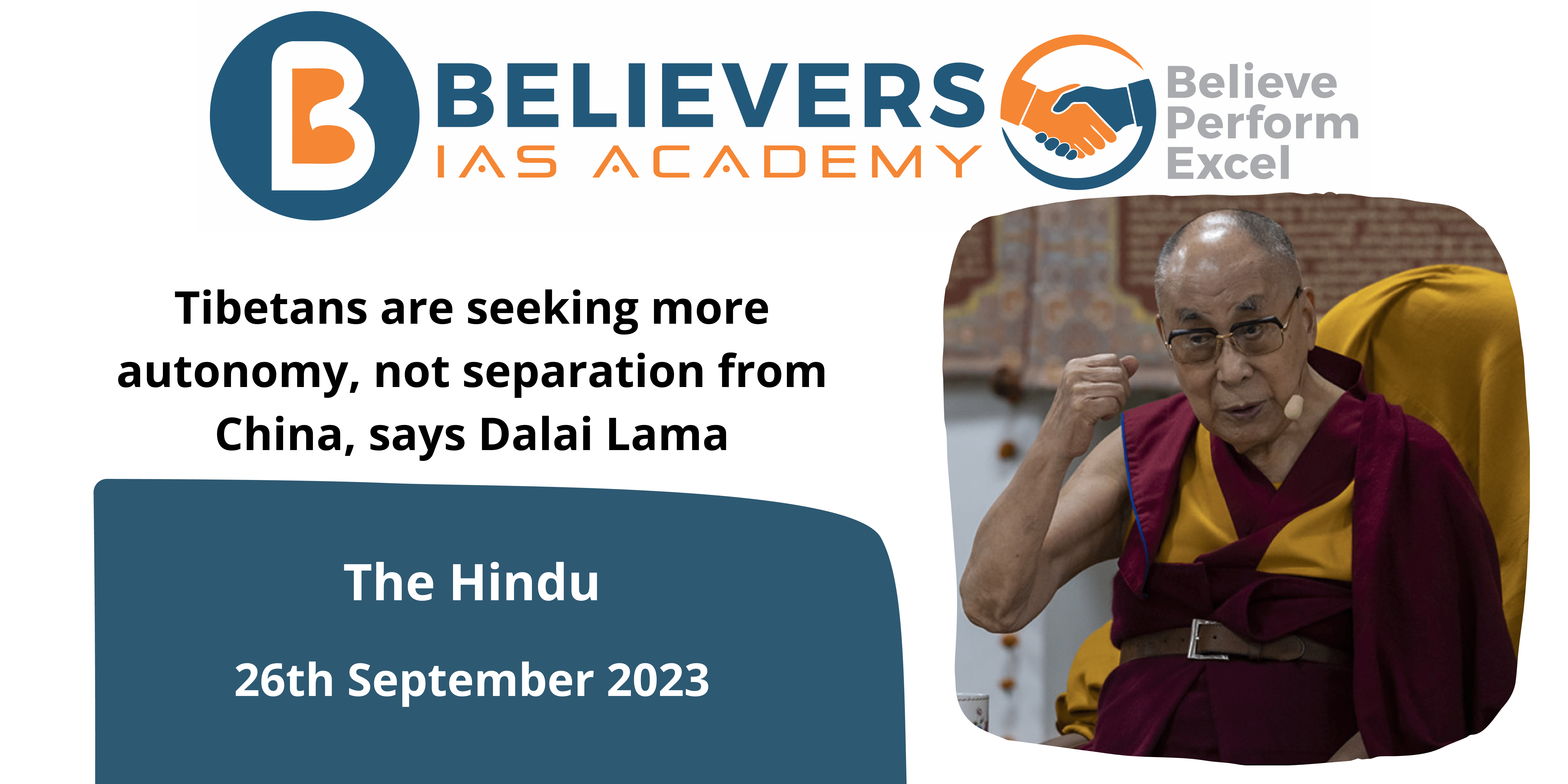 Tibetans are seeking more autonomy, not separation from China, says Dalai Lama