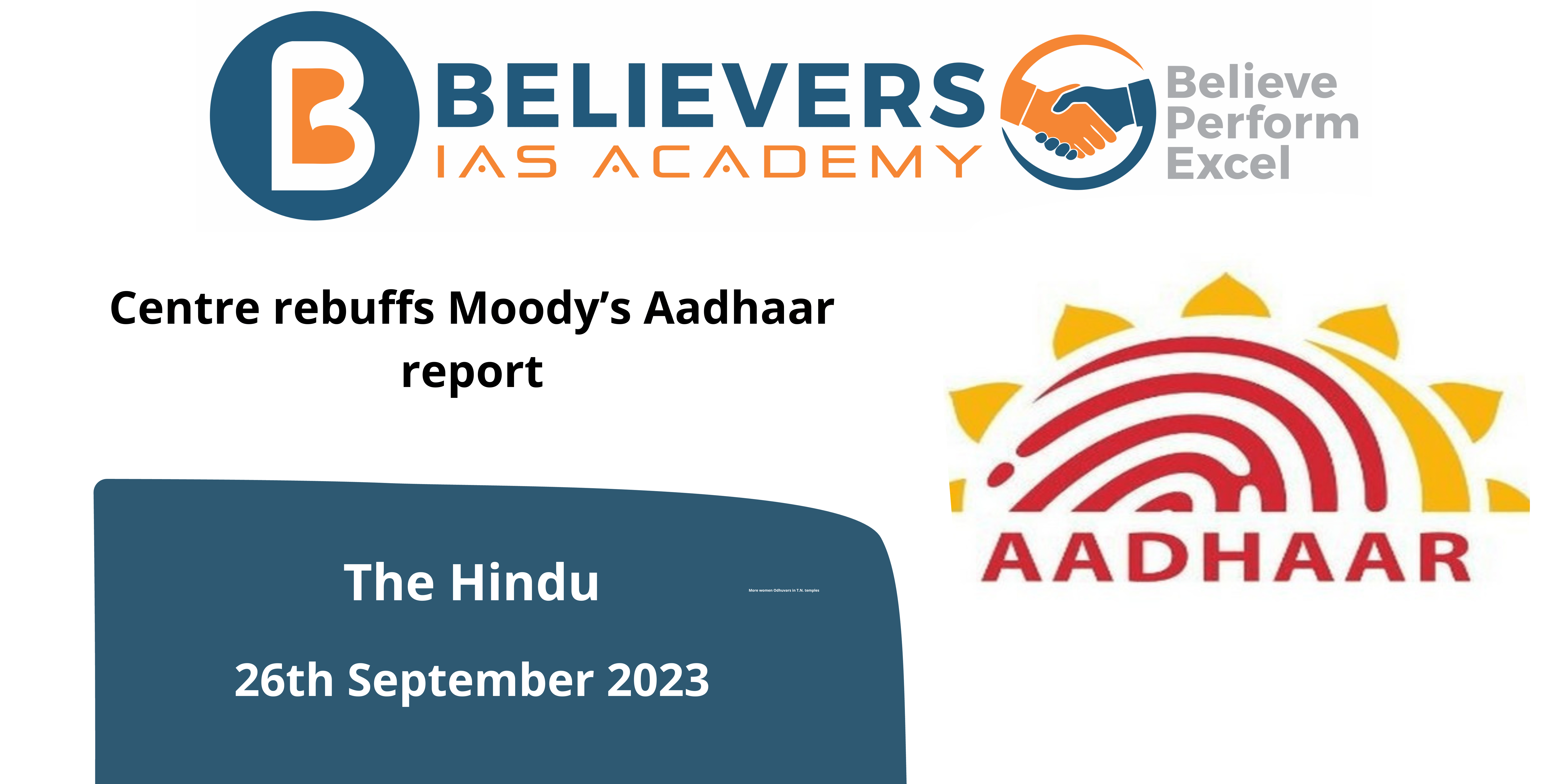 Centre rebuffs Moody’s Aadhaar report