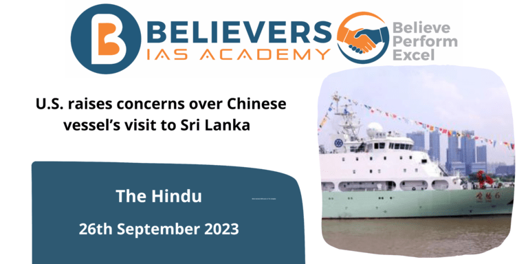 U.S. raises concerns over Chinese vessel’s visit to Sri Lanka
