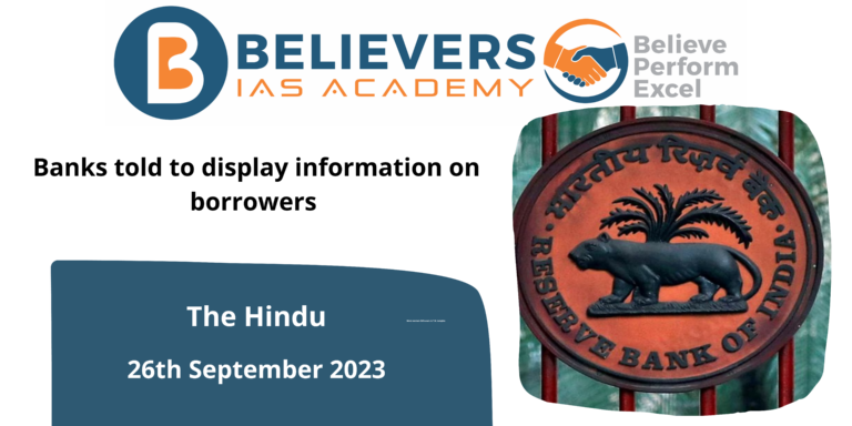 Banks told to display information on borrowers