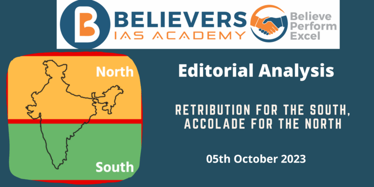 Retribution for the south, accolade for the north