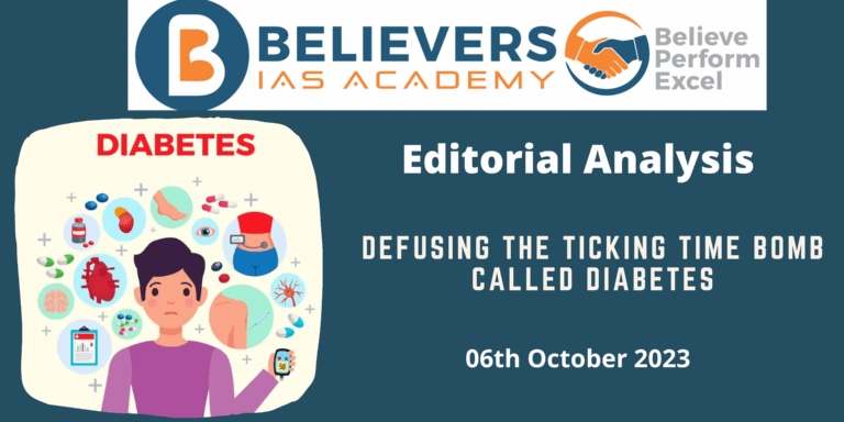 Defusing the ticking time bomb called diabetes