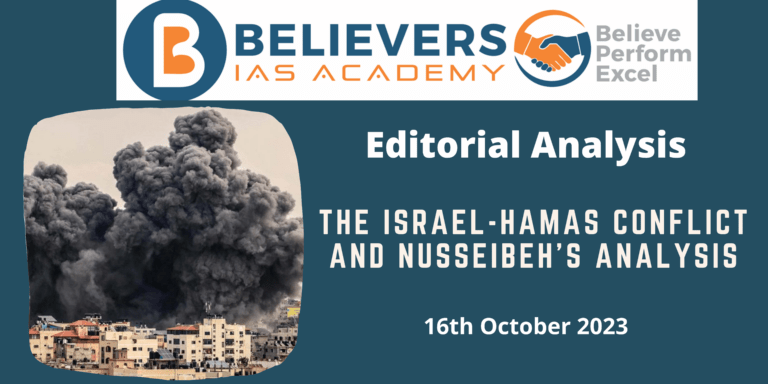 The Israel-Hamas conflict and Nusseibeh’s analysis