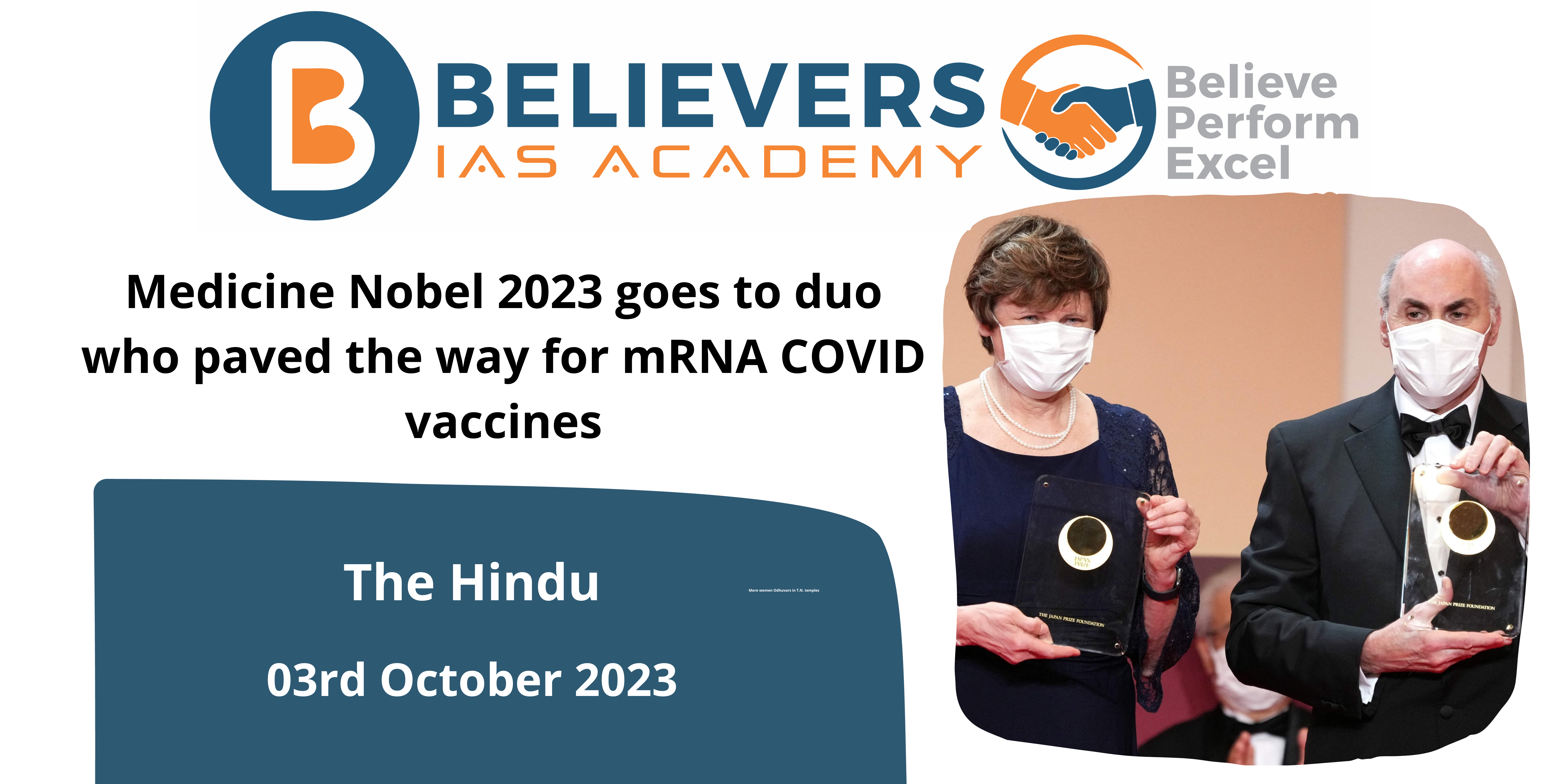 Medicine Nobel 2023 goes to duo who paved the way for mRNA COVID vaccines
