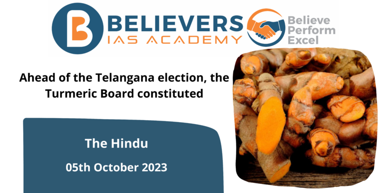 Ahead of the Telangana election, the Turmeric Board constituted