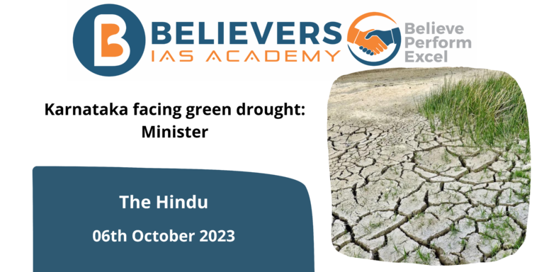 Karnataka facing green drought: Minister