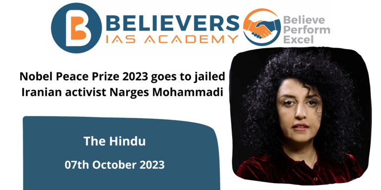 Nobel Peace Prize 2023 goes to jailed Iranian activist Narges Mohammadi