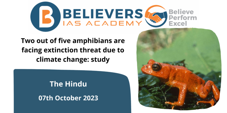 Two out of five amphibians are facing extinction threat due to climate change: study