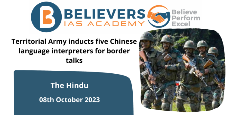 Territorial Army inducts five Chinese language interpreters for border talks