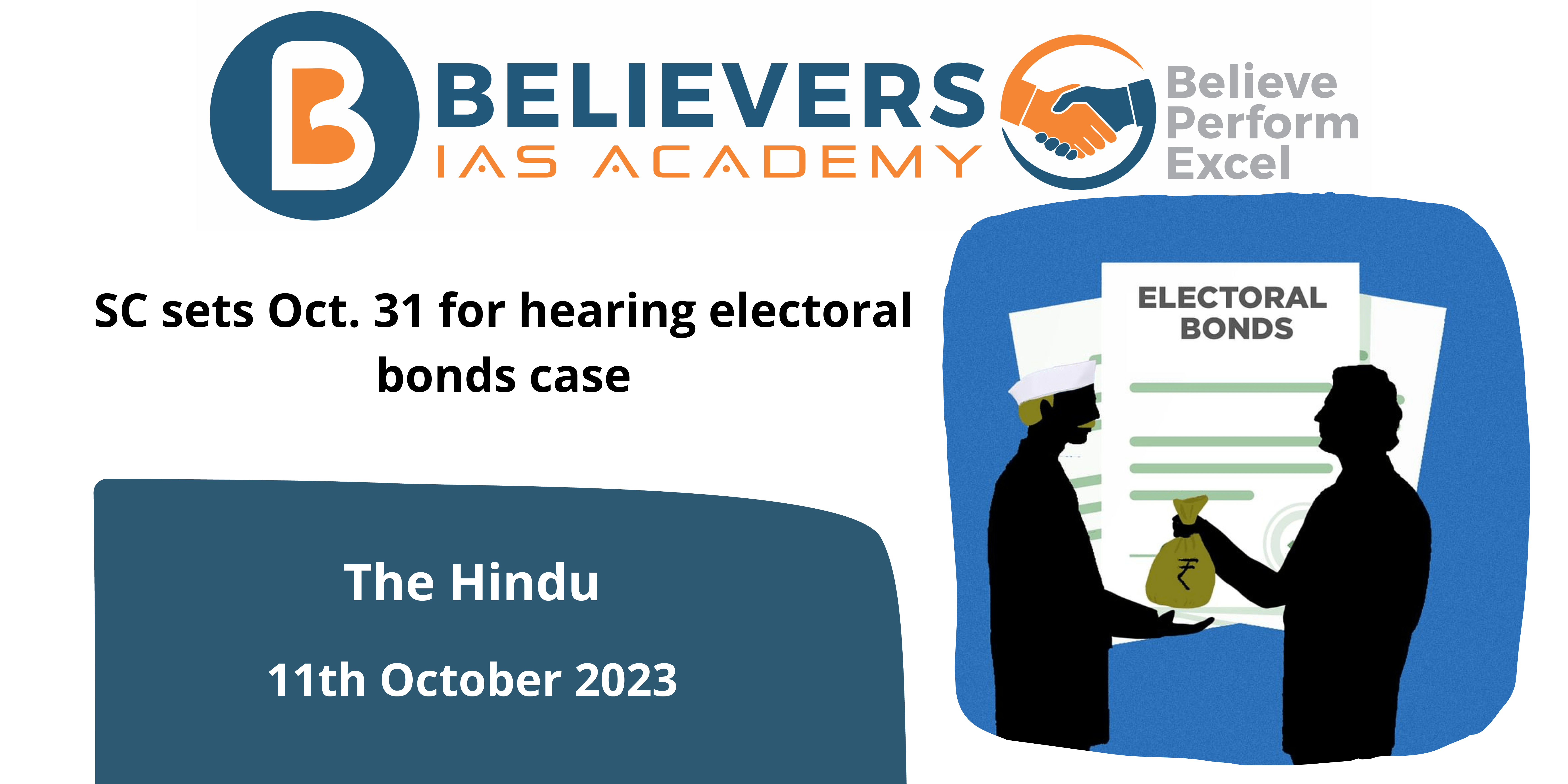 SC sets Oct. 31 for hearing electoral bonds case