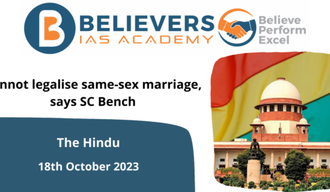 Cannot legalise same-sex marriage, says SC Bench