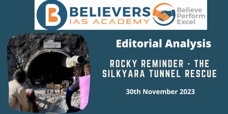 Rocky Reminder – The Silkyara tunnel rescue