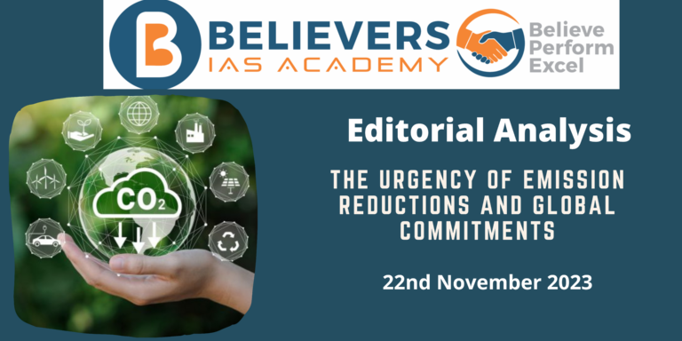 The Urgency of Emission Reductions and Global Commitments