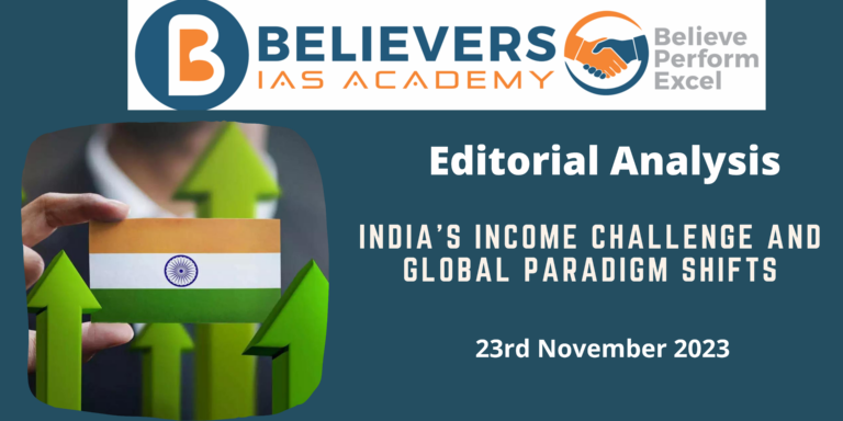 India’s Income Challenge and Global Paradigm Shifts