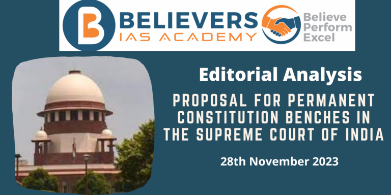 Proposal for Permanent Constitution Benches in the Supreme Court of India