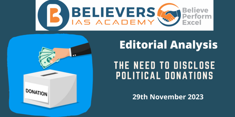 The need to disclose political donations