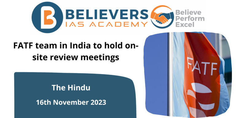 FATF team in India to hold on-site review meetings