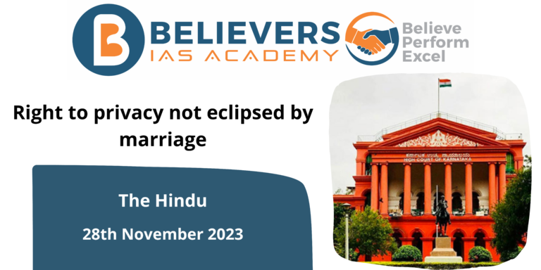 Right to privacy not eclipsed by marriage