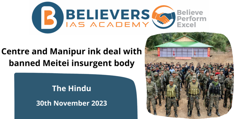 Centre and Manipur ink deal with banned Meitei insurgent body