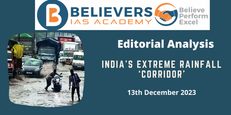 India’s extreme rainfall ‘corridor’