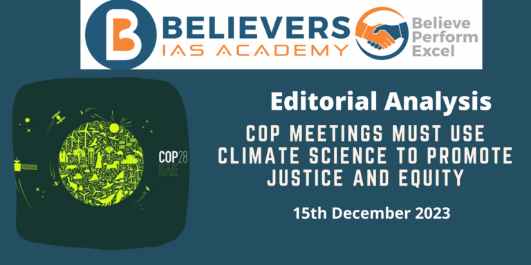 COP meetings must use climate science to promote justice and equity