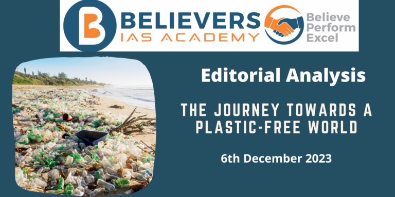The journey towards a plastic-free world