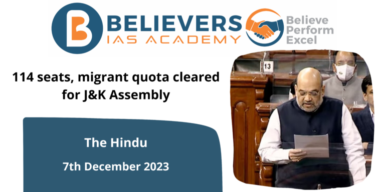 114 seats, migrant quota cleared for J&K Assembly
