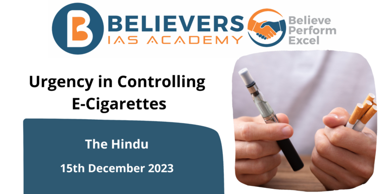 Urgency in Controlling E-Cigarettes