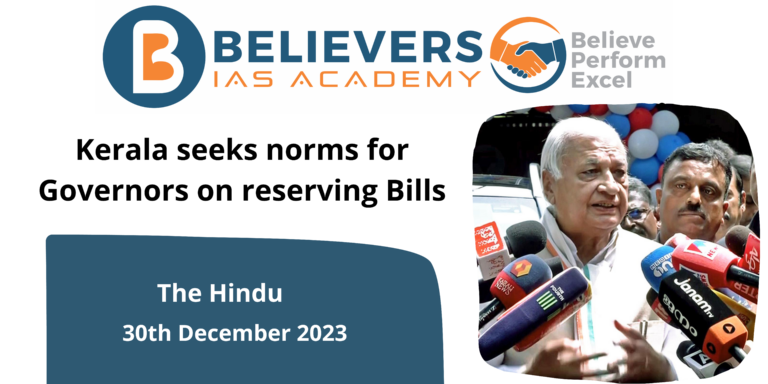 Kerala seeks norms for Governors on reserving Bills