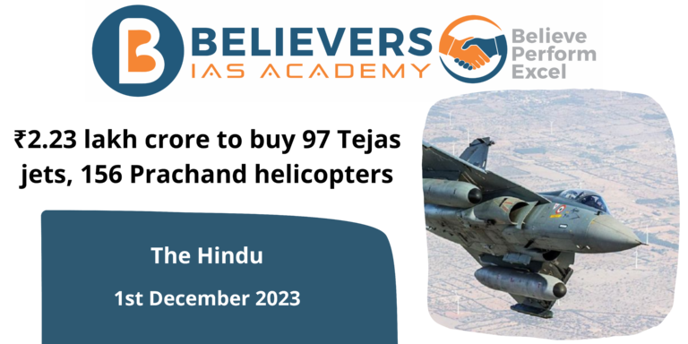 ₹2.23 lakh crore to buy 97 Tejas jets, 156 Prachand helicopters