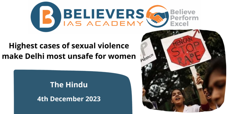 Highest cases of sexual violence make Delhi most unsafe for women