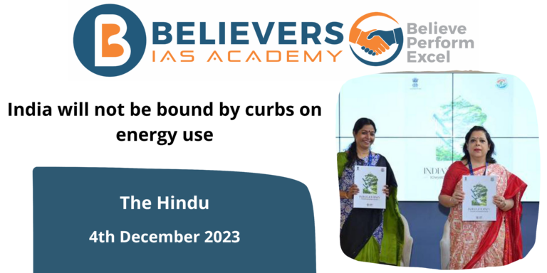 India will not be bound by curbs on energy use